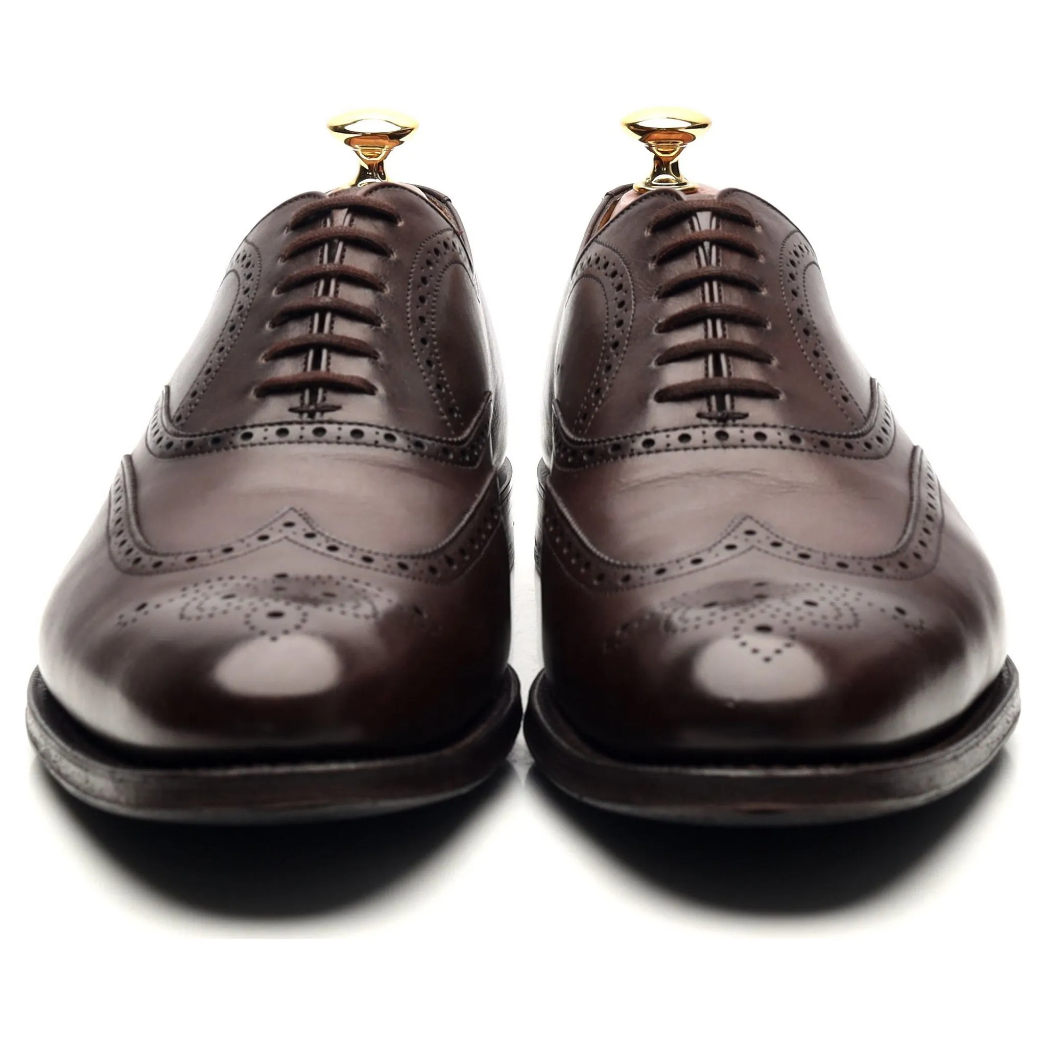 'Berlin' Dark Brown Leather Oxford Brogues UK 8.5 F