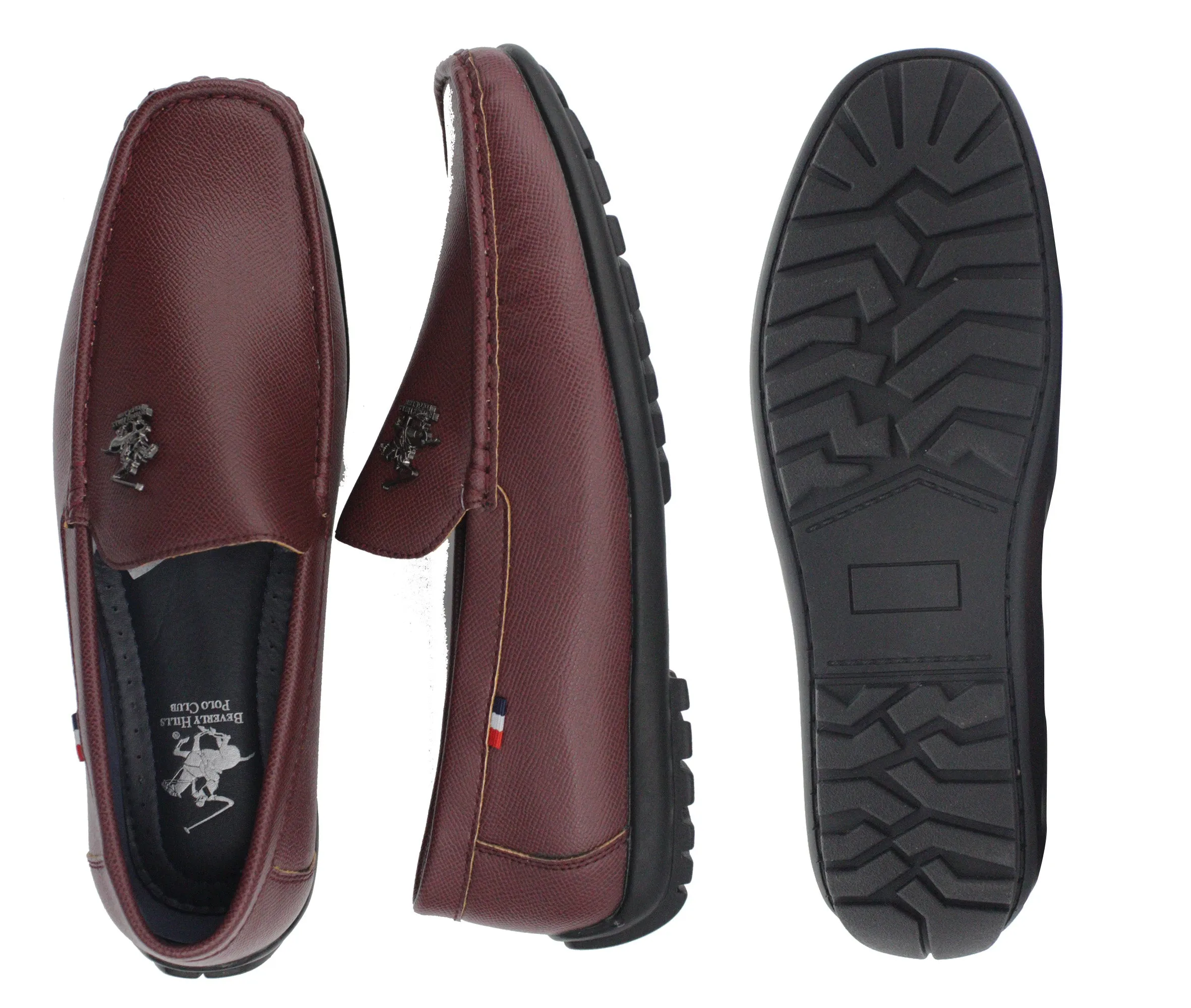 BHPC,MOC TOE-SLIP ON-SHOES-BP920427-BURGUNDY