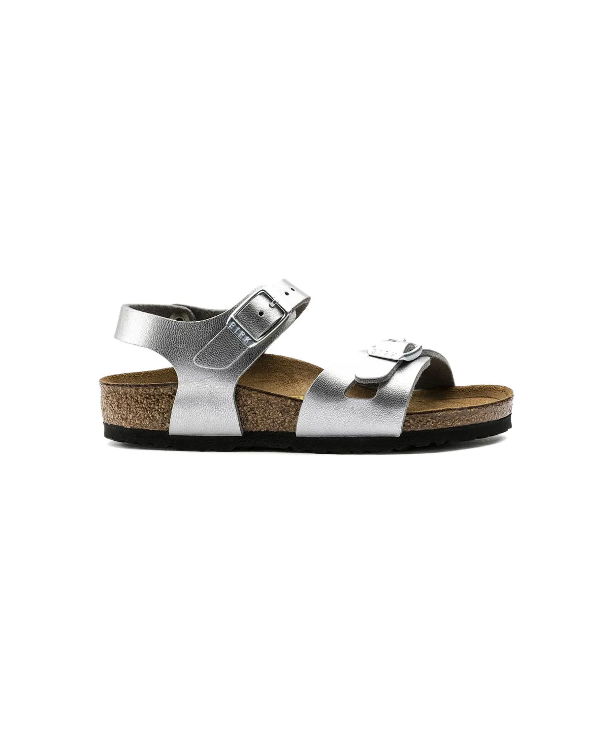 Birkenstock Kids Rio Birko-Flor Silver Sandals