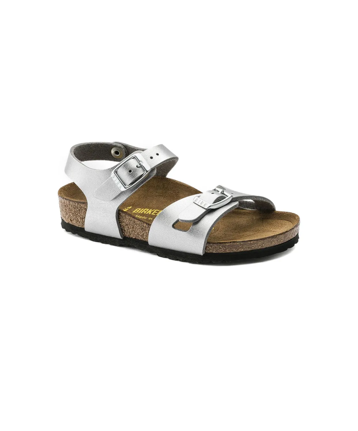 Birkenstock Kids Rio Birko-Flor Silver Sandals