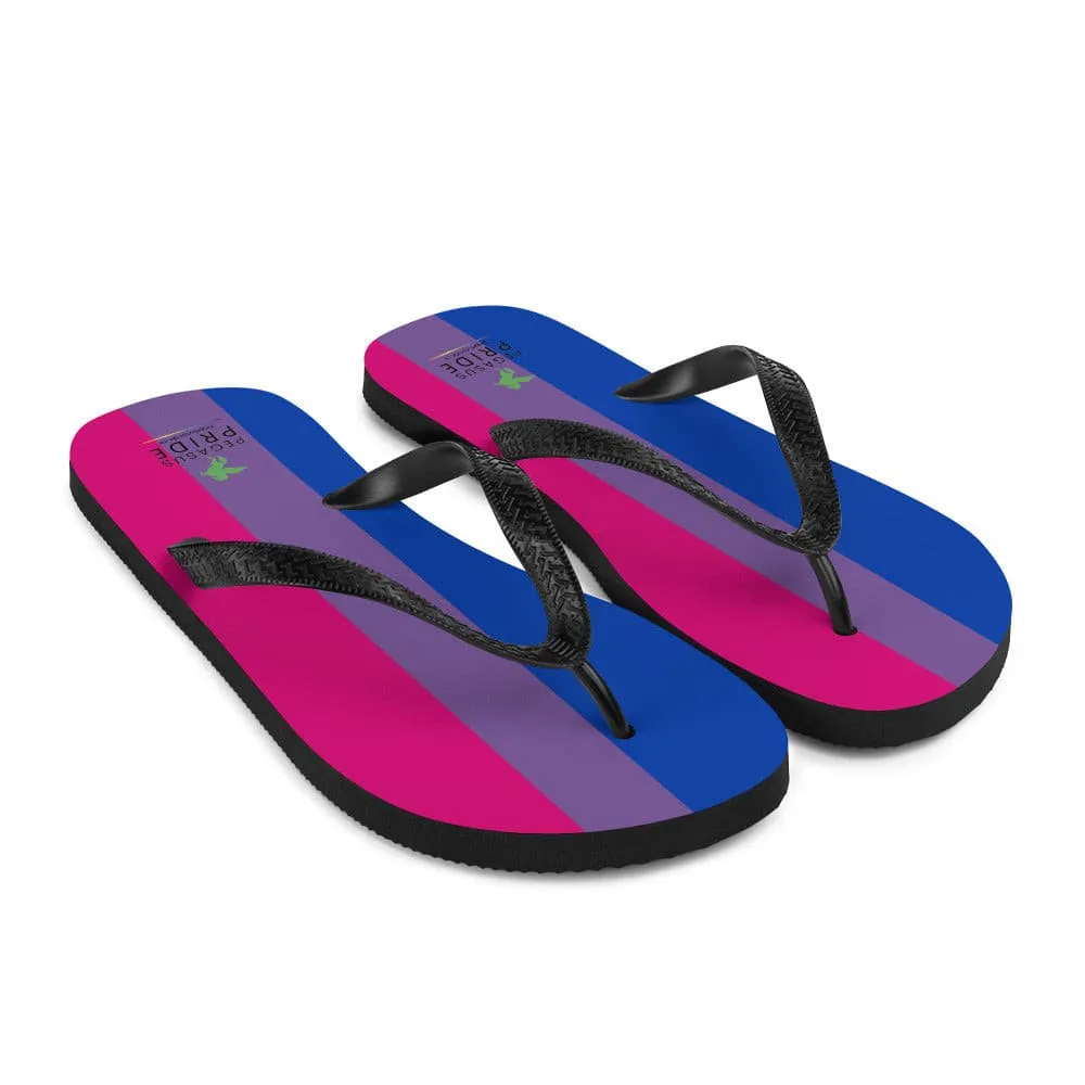 Bisexual Bi Pride Flag Flip Flops