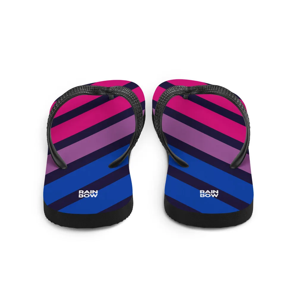 Bisexual Diagonal Stripe Flip-Flops