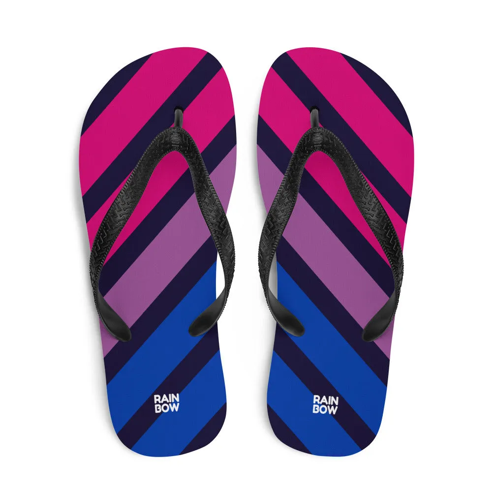 Bisexual Diagonal Stripe Flip-Flops