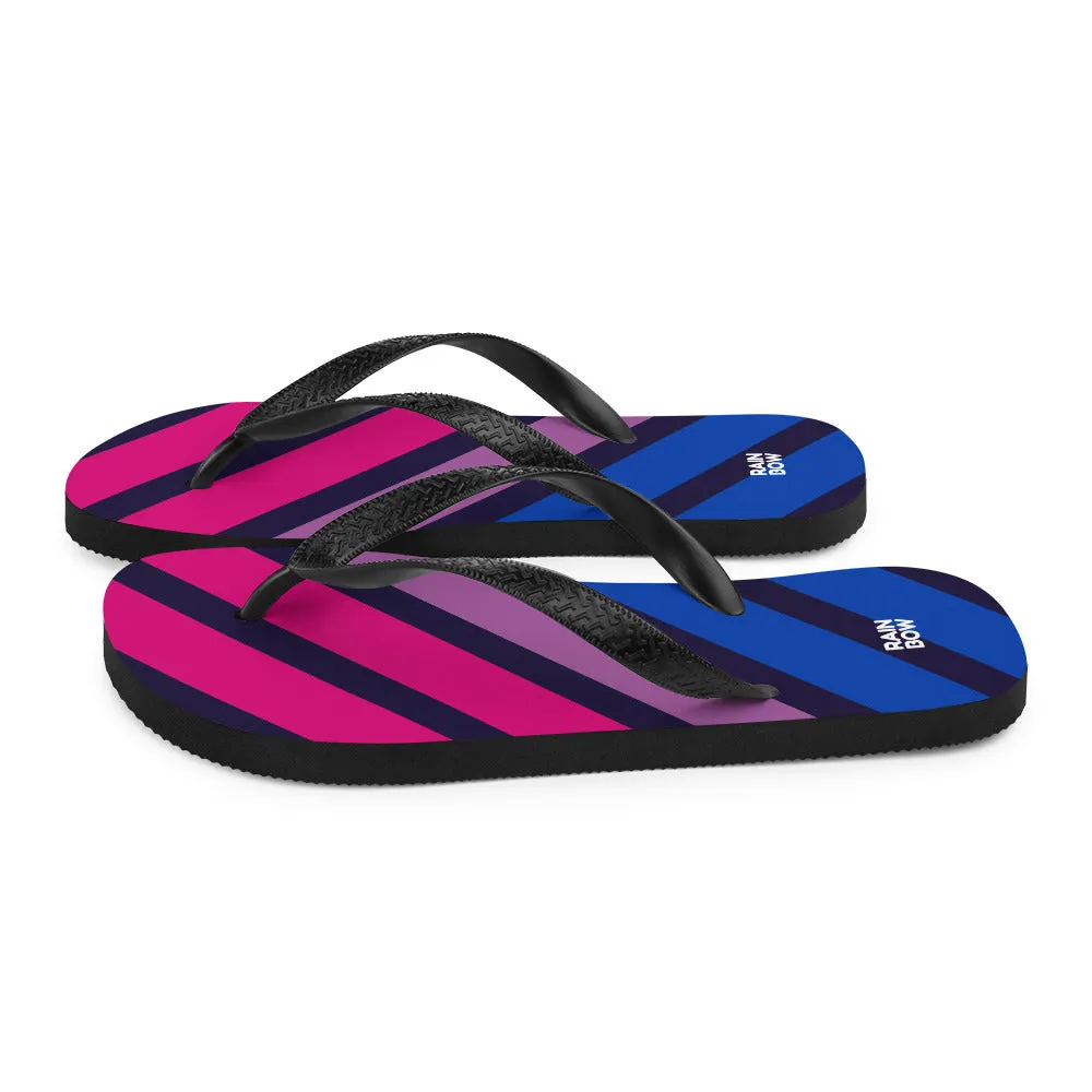 Bisexual Diagonal Stripe Flip-Flops