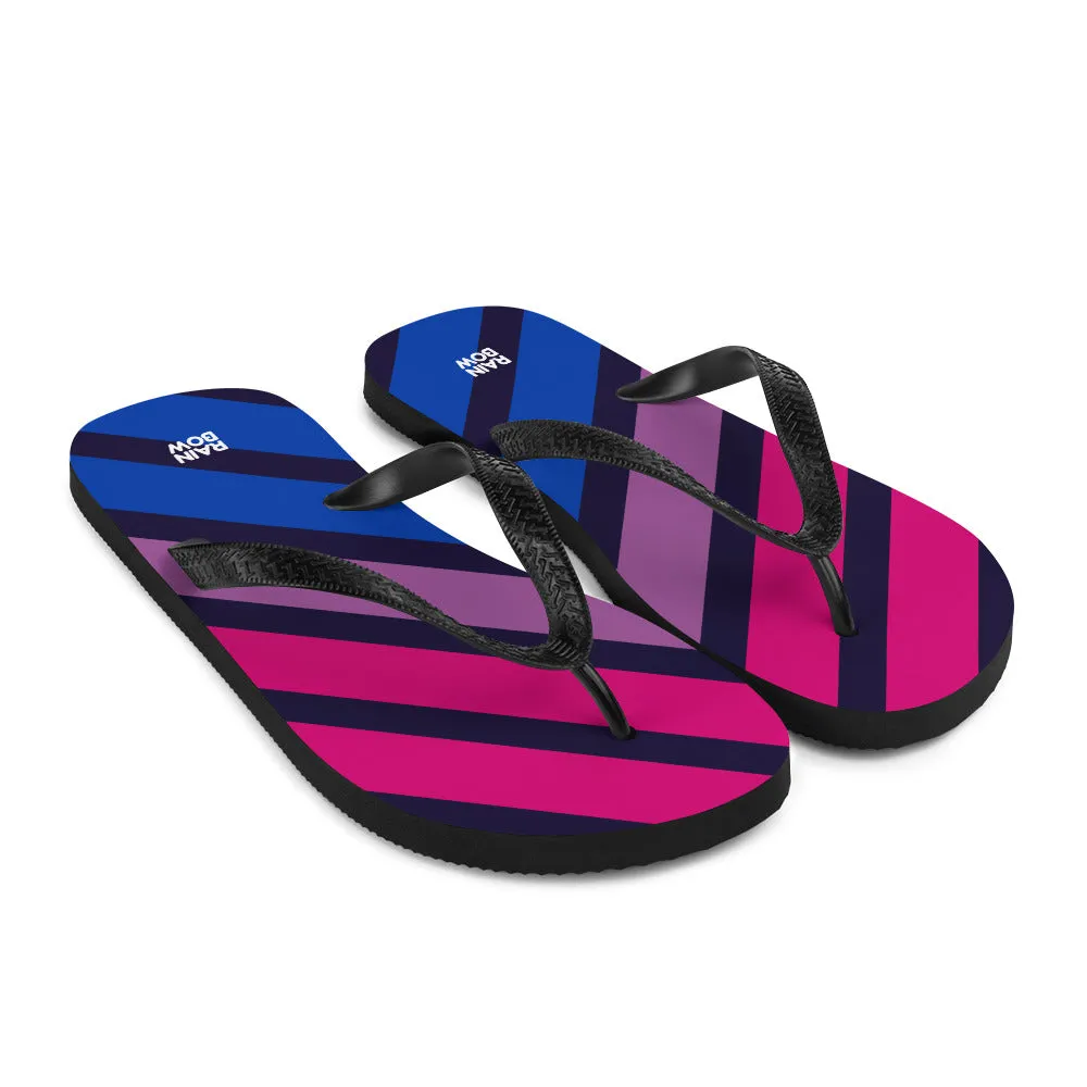 Bisexual Diagonal Stripe Flip-Flops