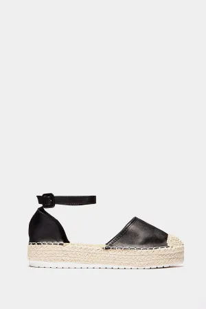 Black Ankle Strap Espadrilles