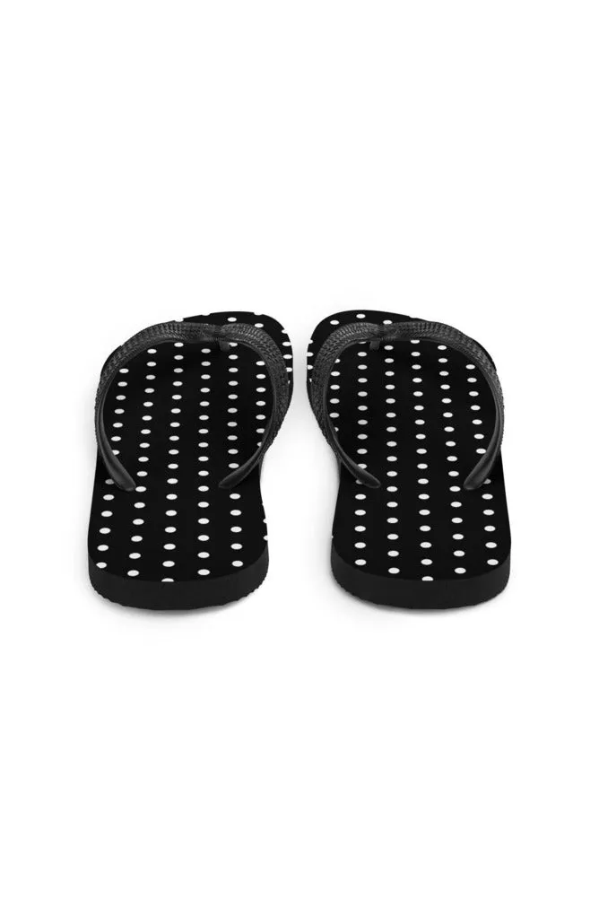 Black Polka-dot Flip-Flops