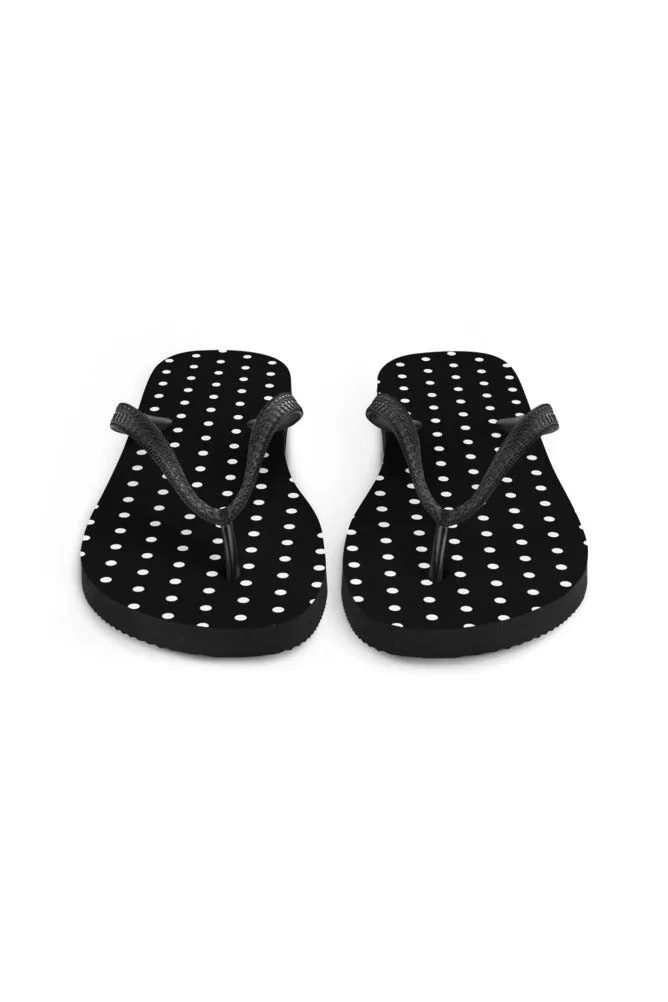 Black Polka-dot Flip-Flops