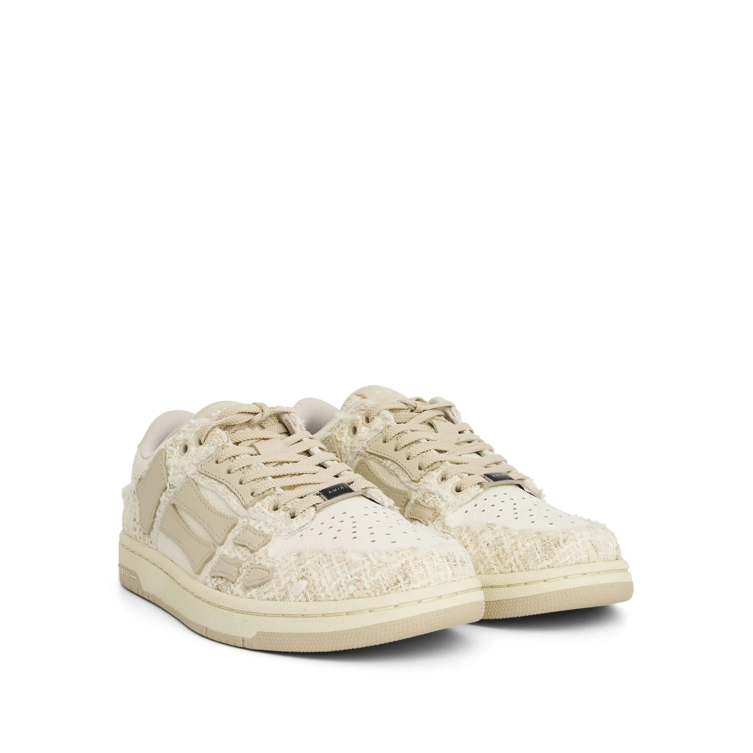 Boucle Skeleton Sneaker in Alabaster