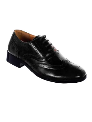 Boys Black Wingtip Oxford Shoes 5-10 Toddler