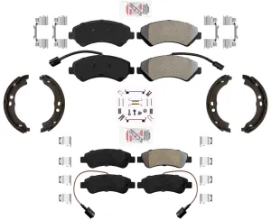 Brake Pads Parking Shoes for Ram Promaster 2500 2016-2022 W/ Rear Solid Rotors