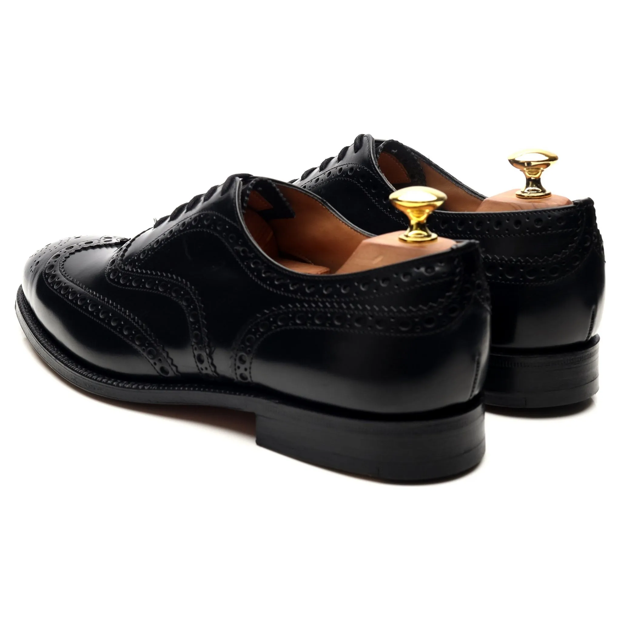 'Brisbane' Black Leather Brogues UK 8 G