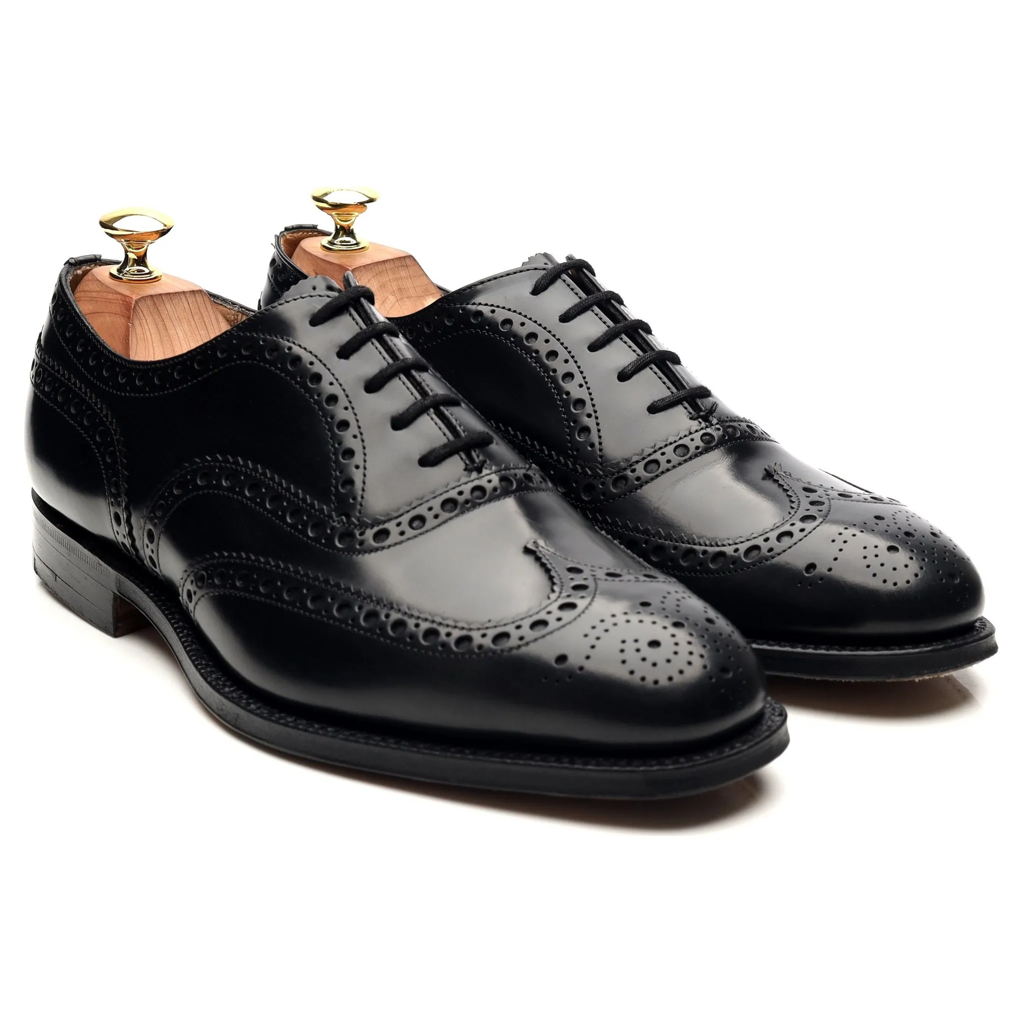 'Brisbane' Black Leather Brogues UK 8 G