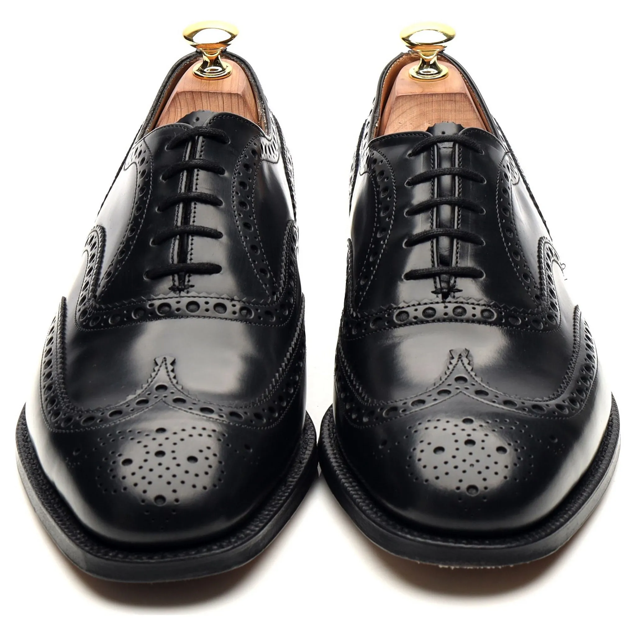 'Brisbane' Black Leather Brogues UK 8 G