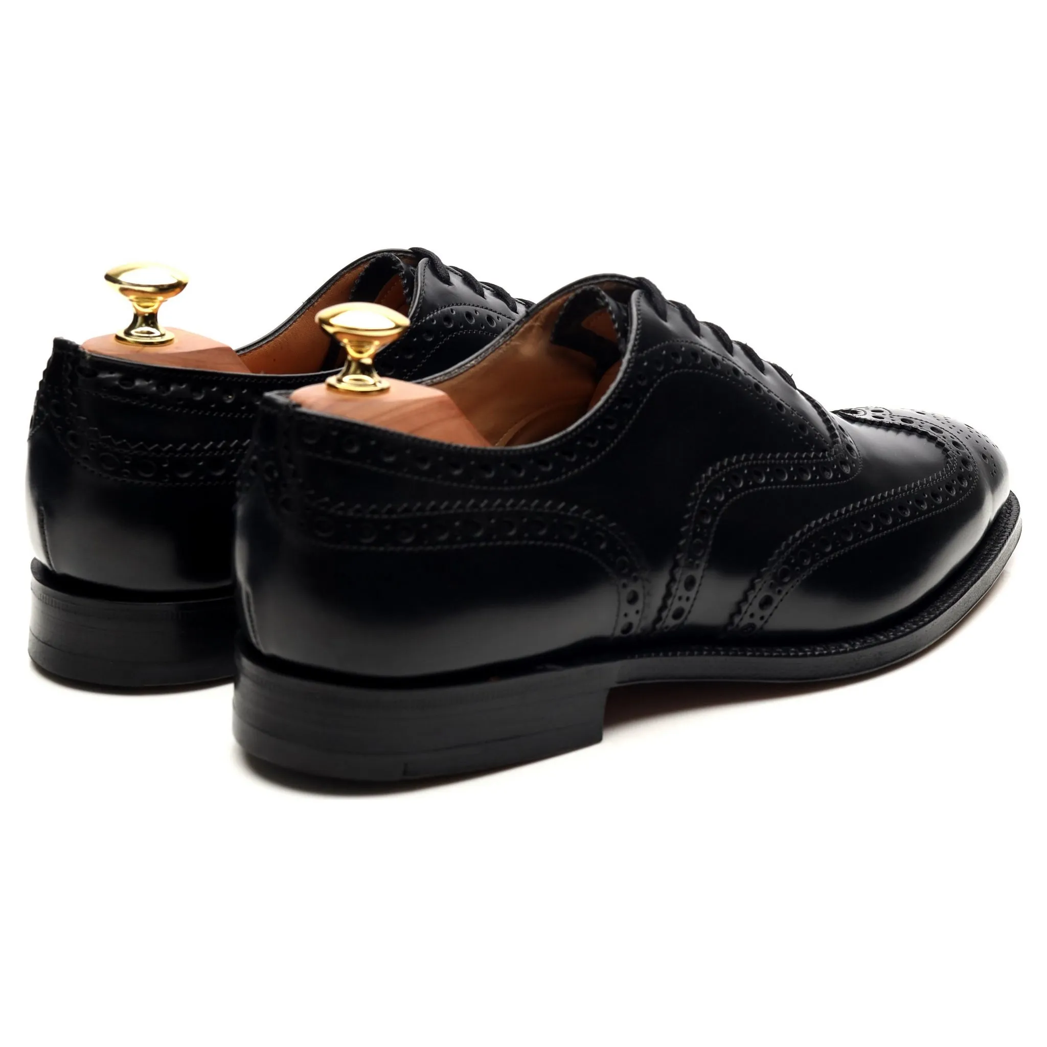 'Brisbane' Black Leather Brogues UK 8 G