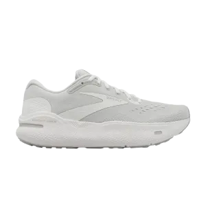 Brooks Ghost Max White Oyster Metallic Silver Sneakers, White