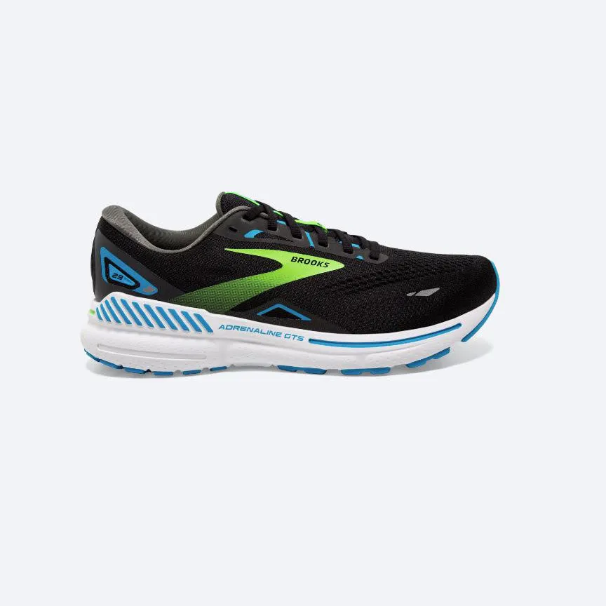 Brooks Men's Adrenaline GTS 23 - Black/Hawaiian Ocean/Green