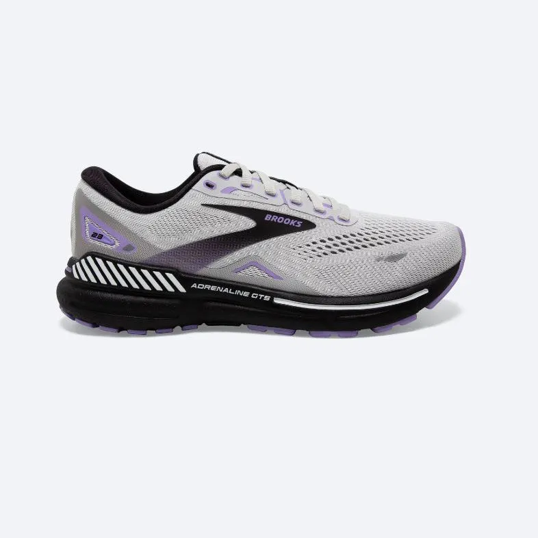 Brooks Women's Adrenaline GTS 23  - Grey/Black/Purple