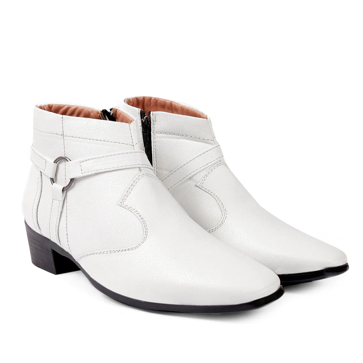 BXXY Men's Work Wear Height Increasing Zipper Boots