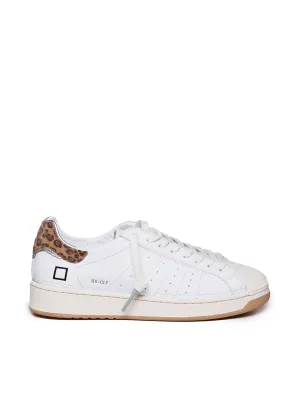 Calfskin White Leopard Sneakers