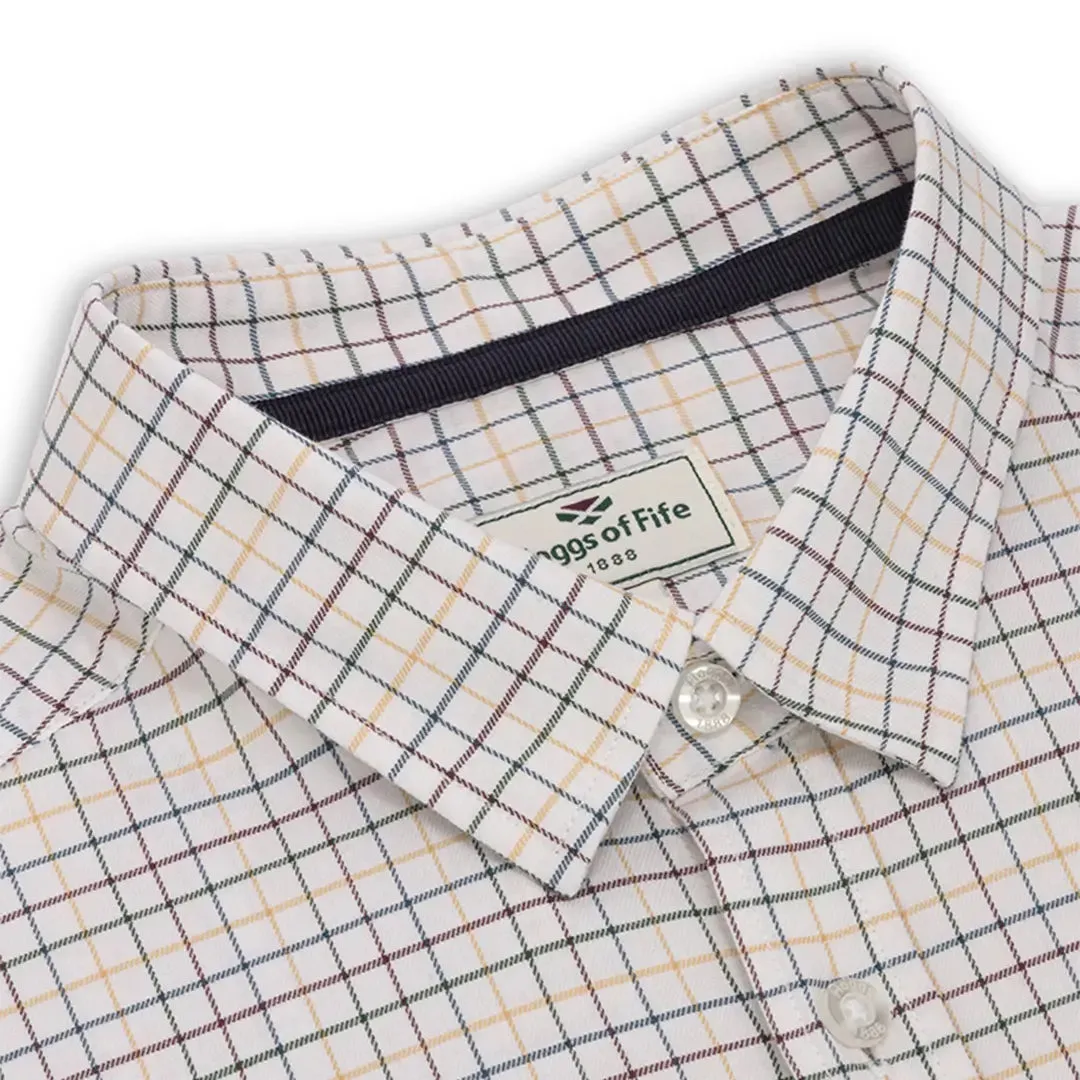 Callum Country Checked Shirt - Green/Gold Check by Hoggs of Fife