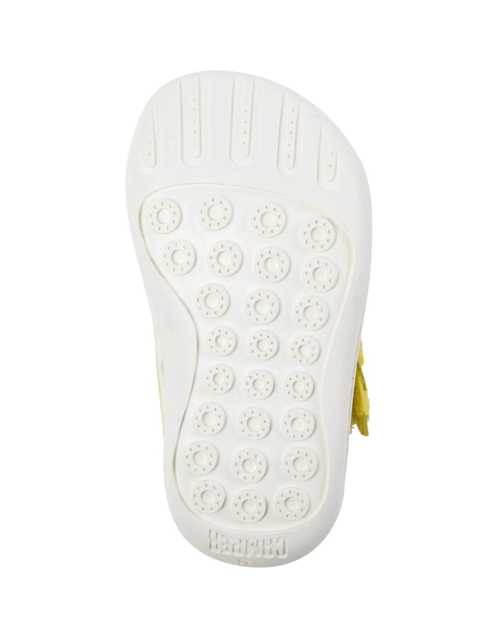 Camper: Peu Cami Velcro Kids Shoes - Yellow Bubbles