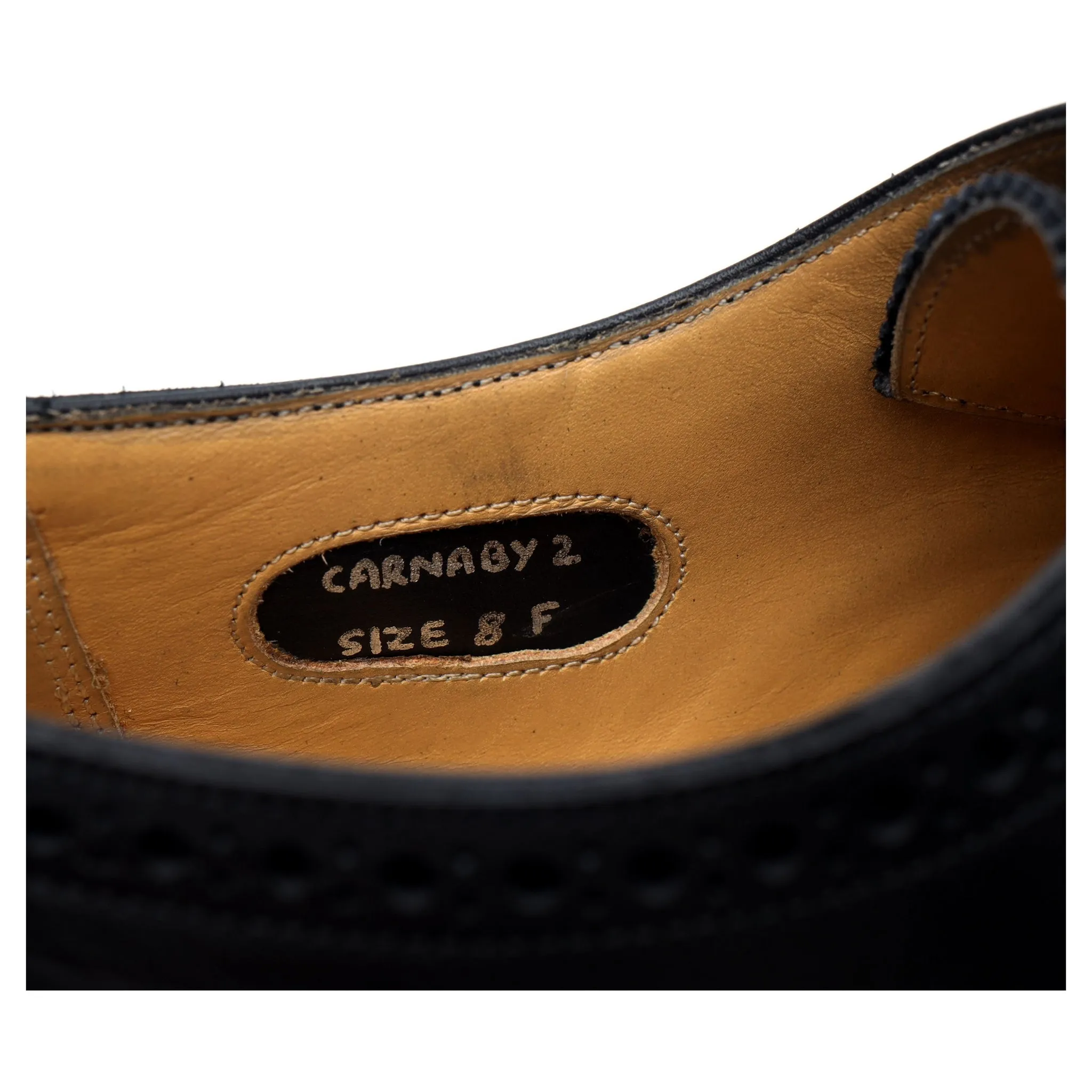 'Carnaby' Black Leather Oxford Brogues UK 8 F