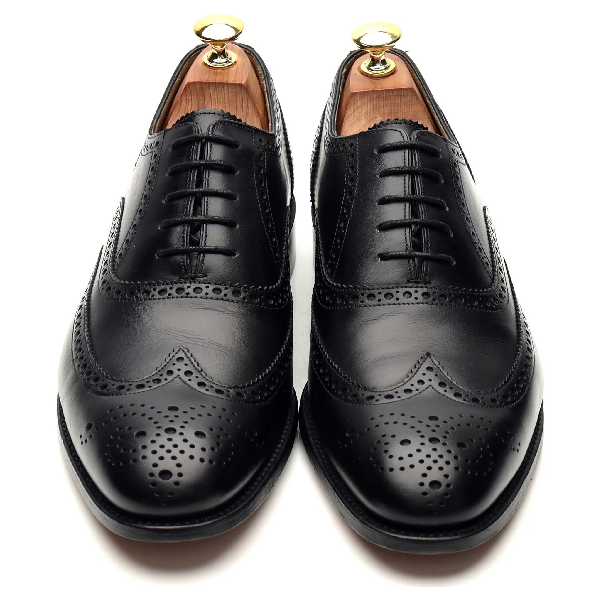 'Carnaby' Black Leather Oxford Brogues UK 8 F