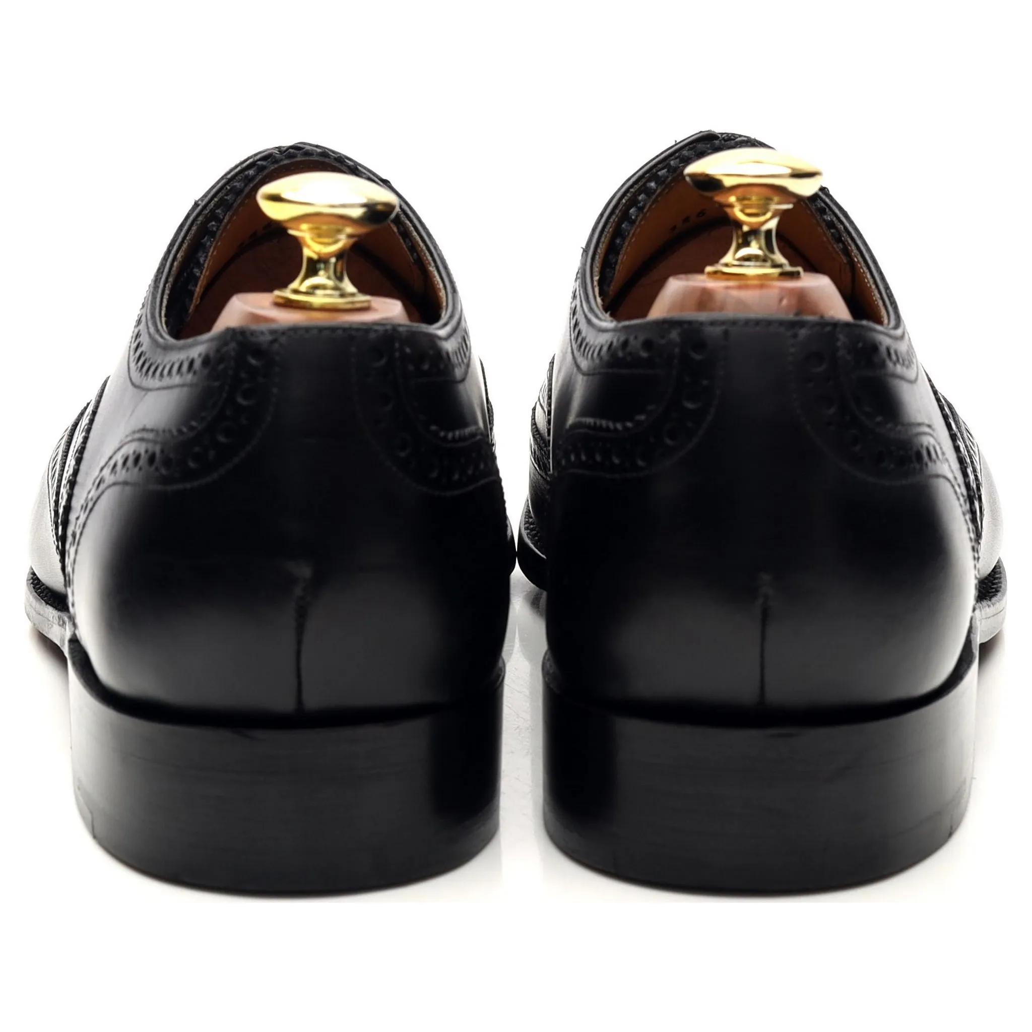 'Carnaby' Black Leather Oxford Brogues UK 8 F