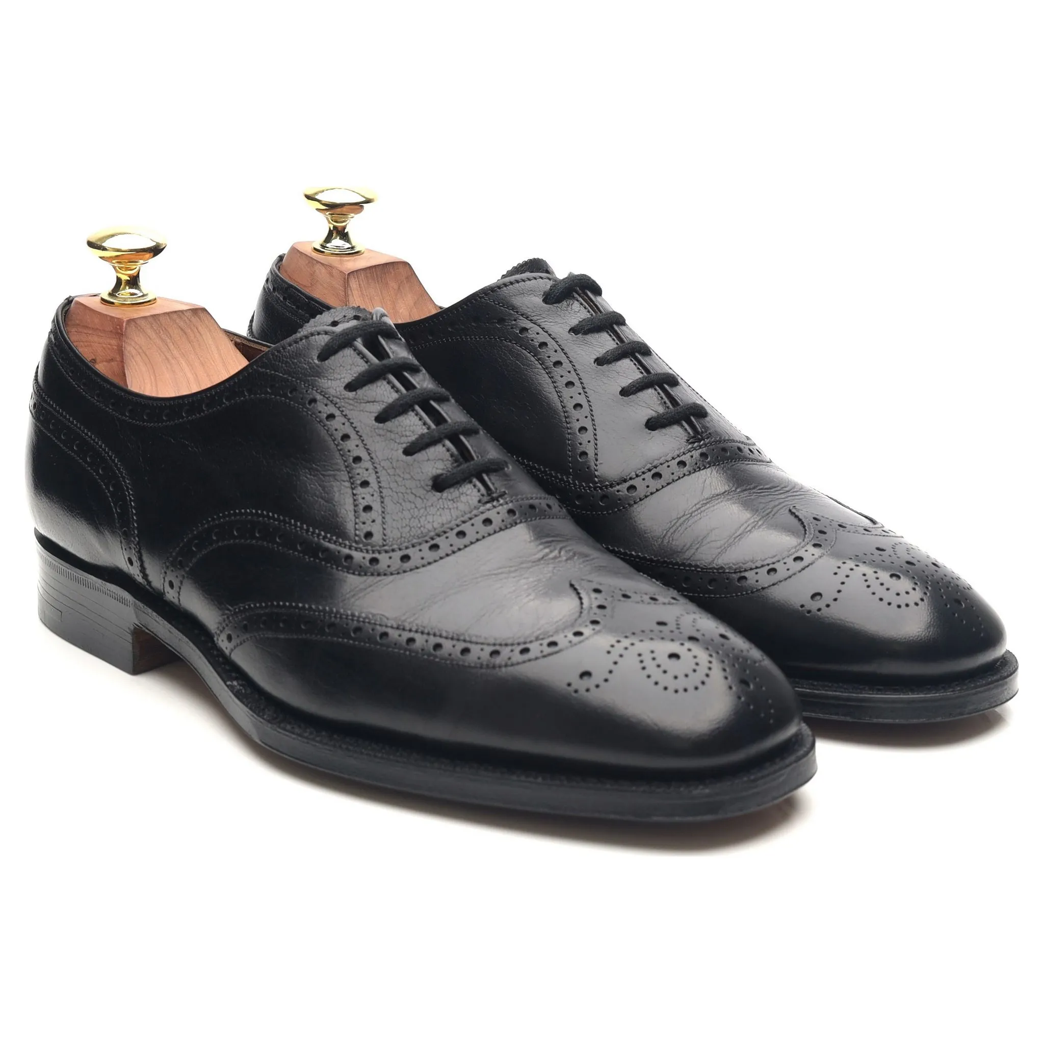 'Chalfont' Black Leather Brogues UK 7 E