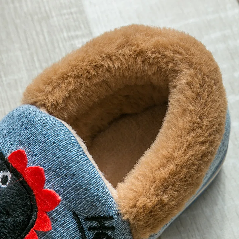 Children's Winter Cotton Dinosaur Slippers Are Soft, Non-Slip And Warm