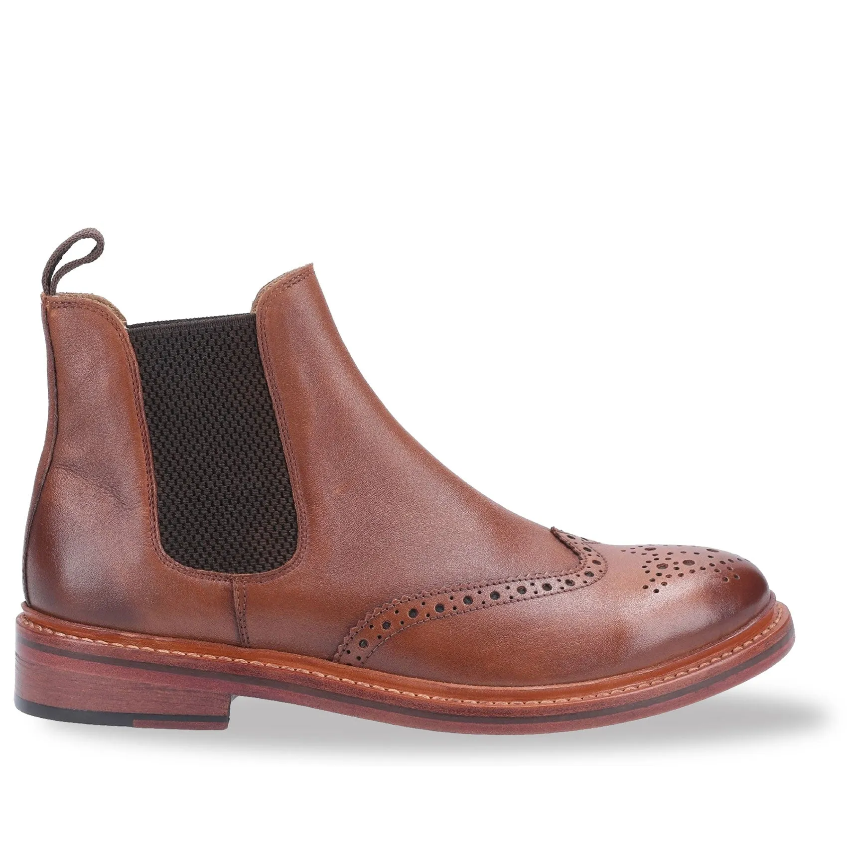 Cotswold Siddington Leather Brogue Chelsea Boots