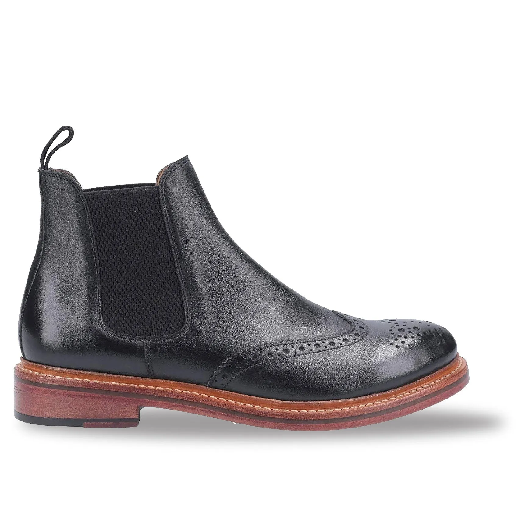 Cotswold Siddington Leather Brogue Chelsea Boots