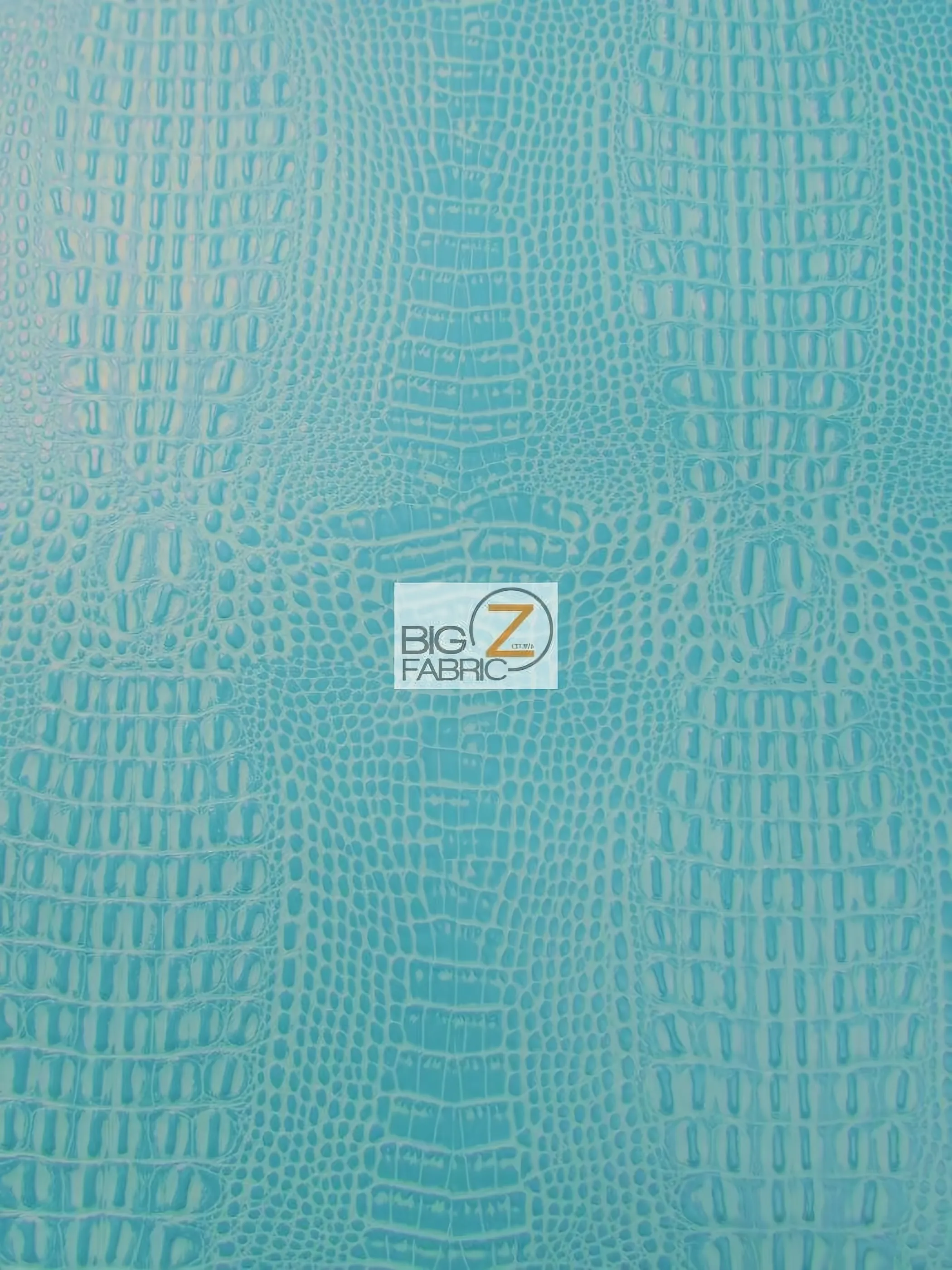 Crocodile Marine Vinyl Fabric - Auto/Boat - Upholstery Fabric / Fiji Turquoise / By The Roll - 30 Yards