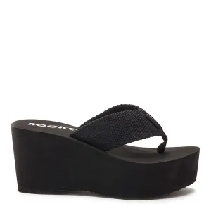 Crush Black Webbing Flip Flop