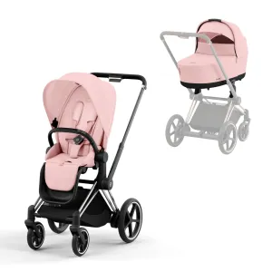 Cybex e-Priam Pram - Peach Pink