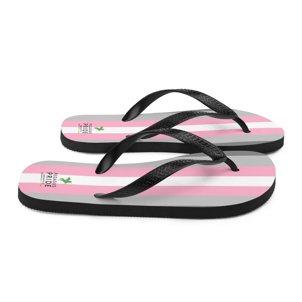 Demigirl Pride Flag Flip-Flops