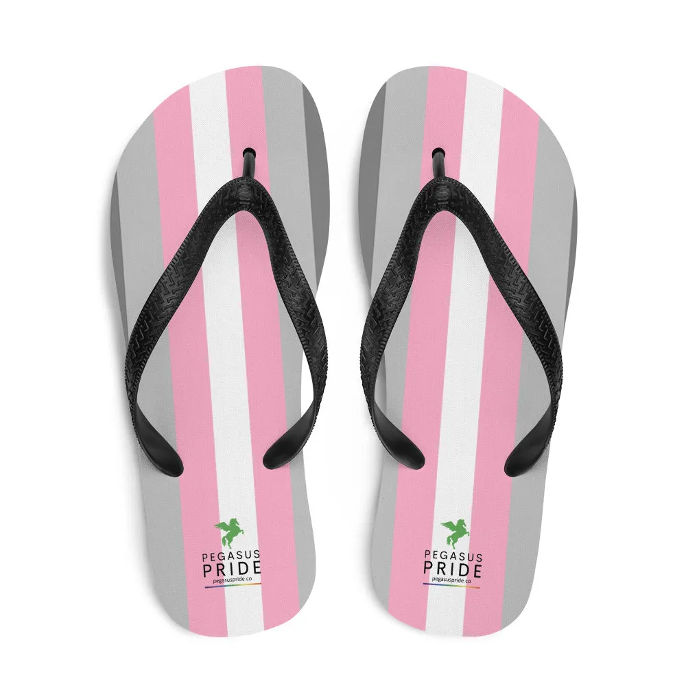 Demigirl Pride Flag Flip-Flops