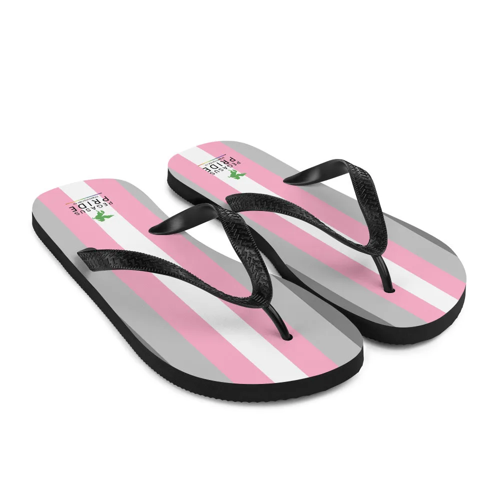 Demigirl Pride Flag Flip-Flops