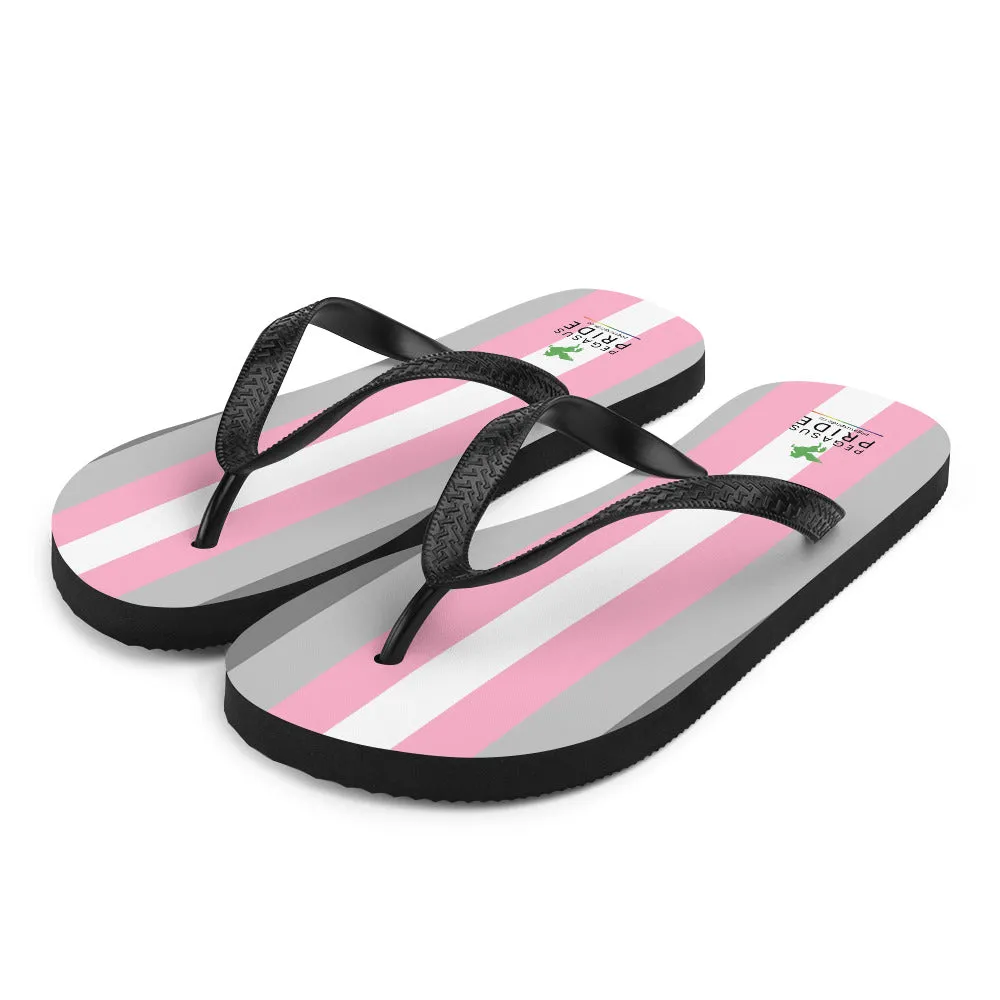 Demigirl Pride Flag Flip-Flops