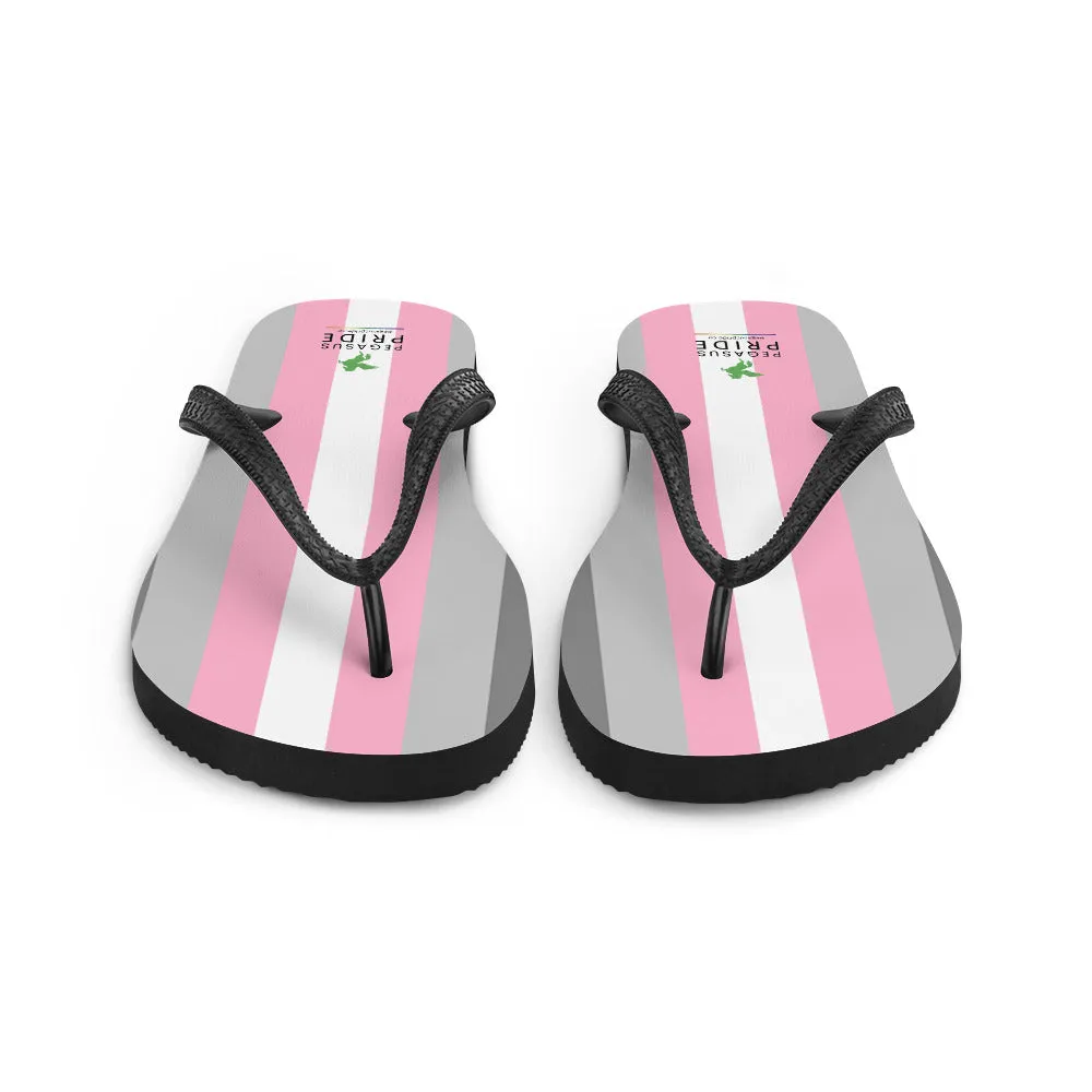 Demigirl Pride Flag Flip-Flops