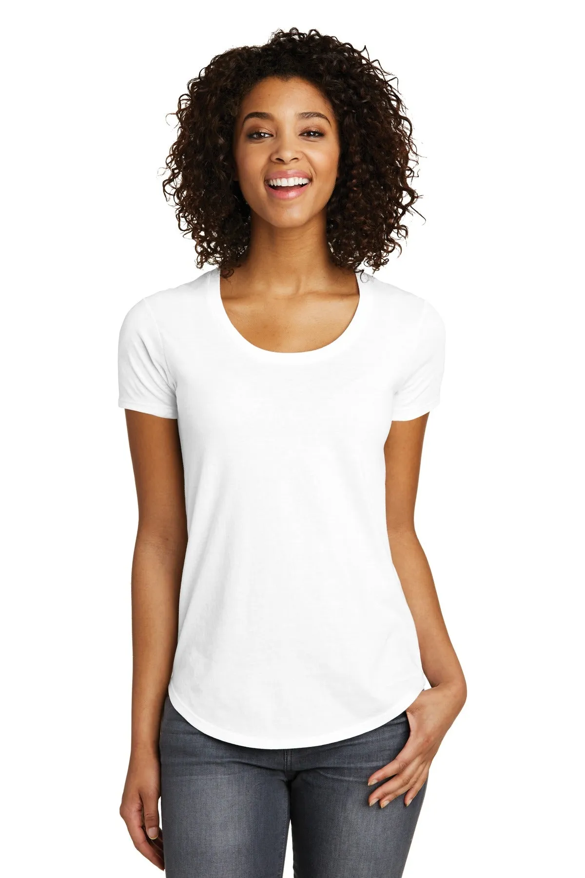 District® Women's Fitted Very Important Tee® Scoop Neck. DT6401