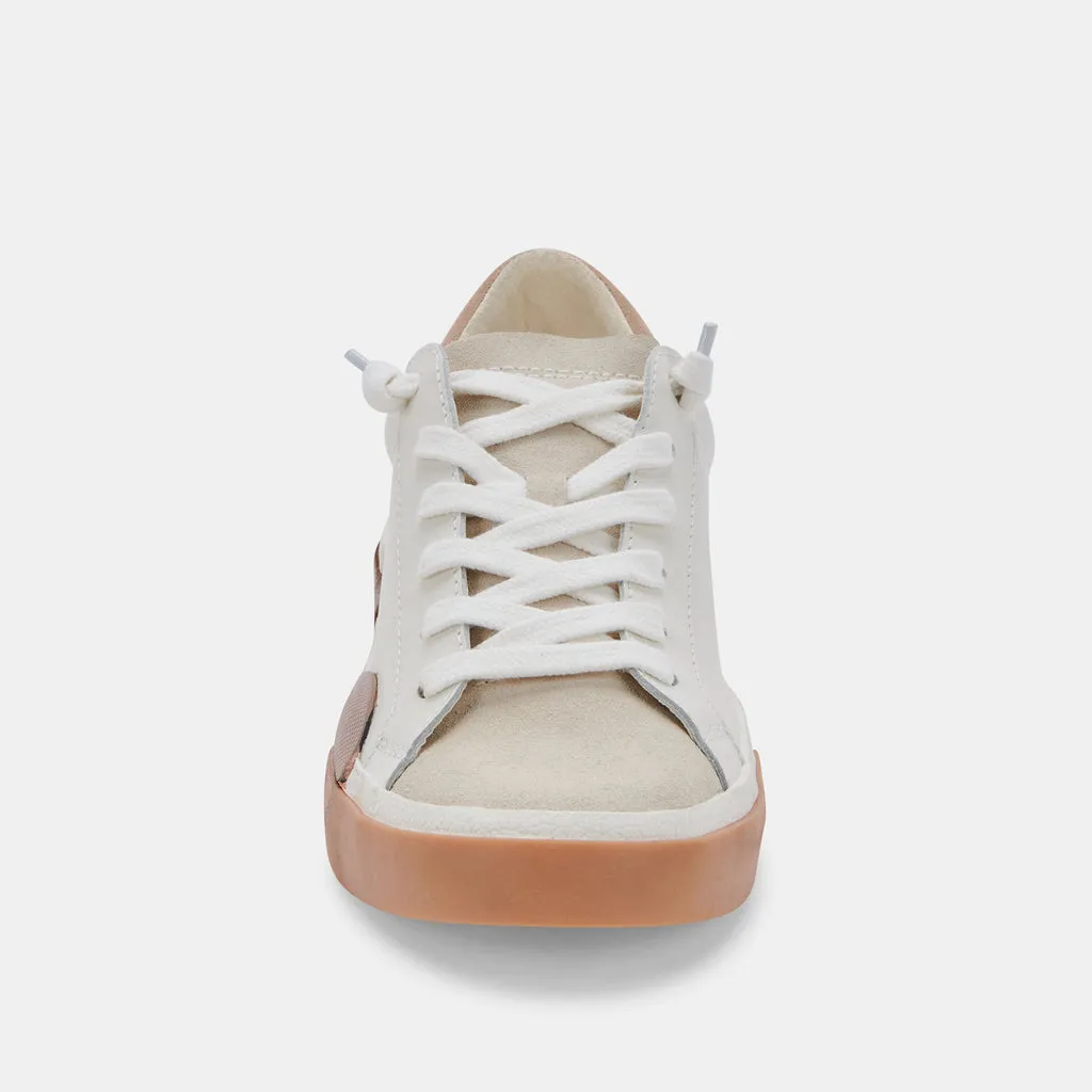 Dolce Vita Zina Leather Sneakers in White Tan