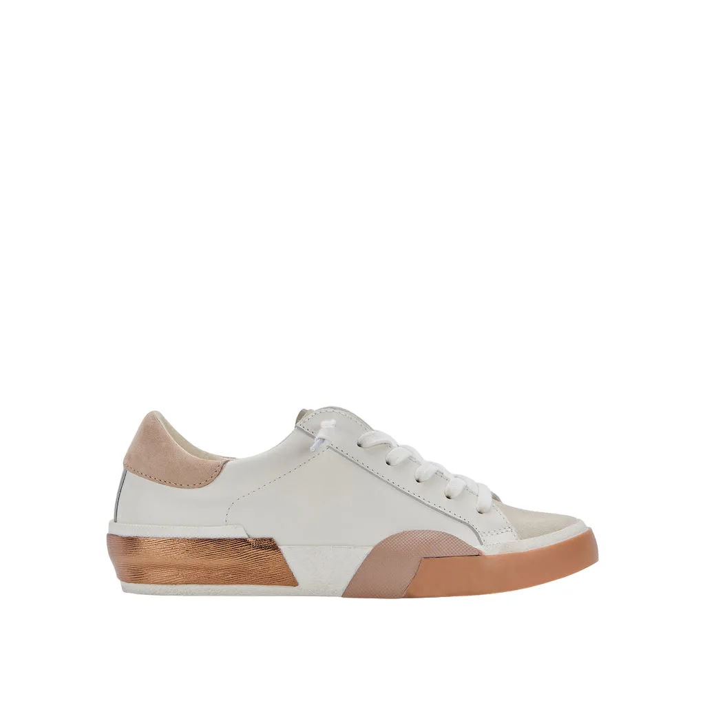 Dolce Vita Zina Leather Sneakers in White Tan