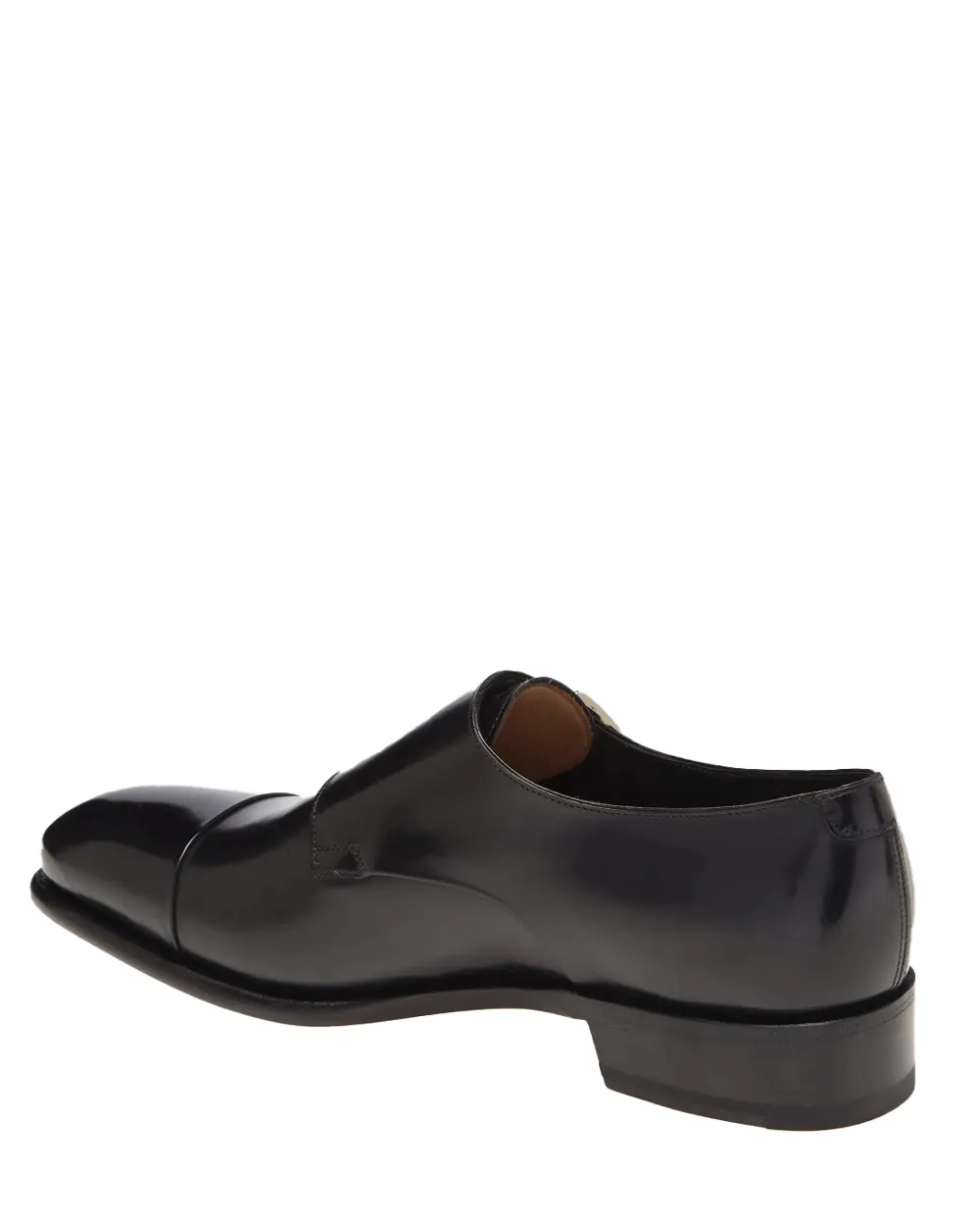 Double Leather Monkstrap in Black