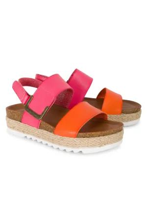 Double strap Sandal with velcro | PINK | DEANNA AB