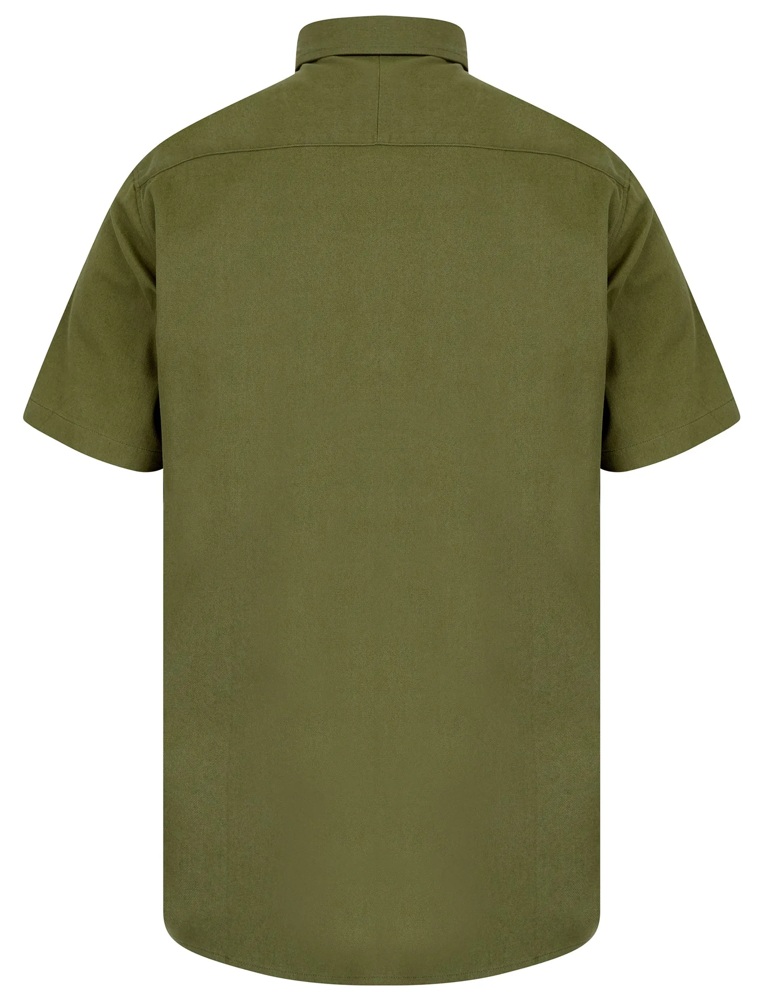 Elbury 3 Short Sleeve Cotton Twill Shirt in Dusty Olive - Tokyo Laundry