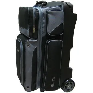 Elite Deluxe 3 Ball Roller Gray Bowling Bag