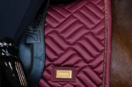 EQUESTRIAN STOCKHOLM DRESSAGE SADDLE PAD NEW MAROON FULL