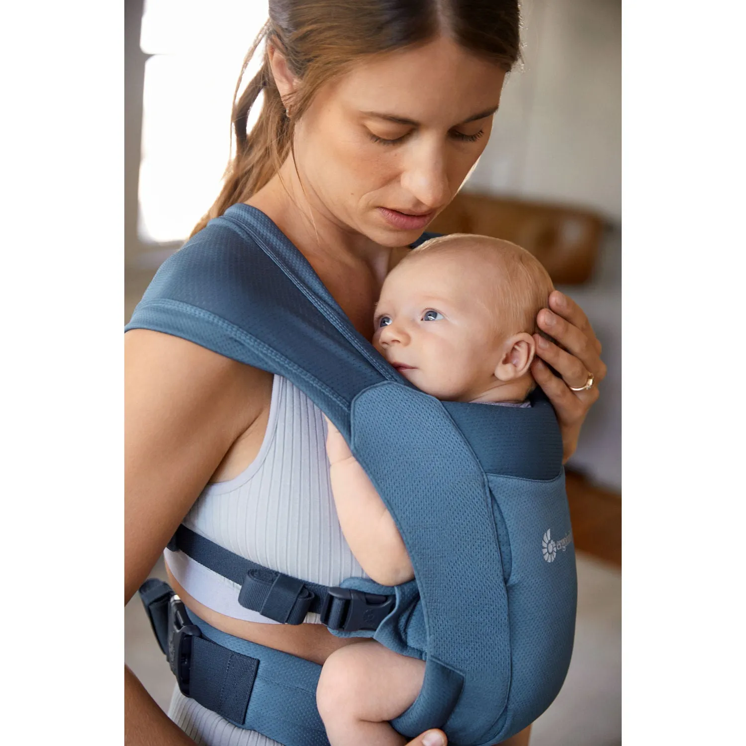 Ergobaby Embrace Soft Air Mesh Newborn Baby Carrier - Blue